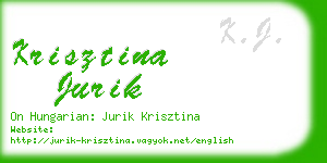 krisztina jurik business card